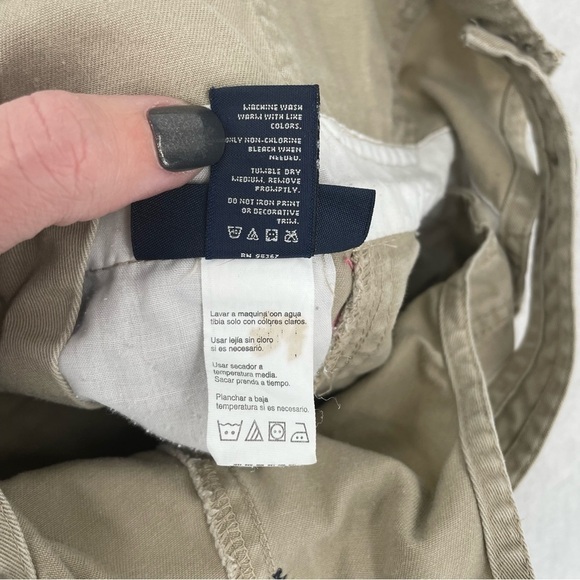 OSHKOSH B’GOSH Baby Vintage Khaki Shorts Overalls size: 3-6 Months - Picture 7 of 7